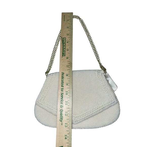 Beaded Purse Used Cream Formal Special Occasion - Picture 9 of 16